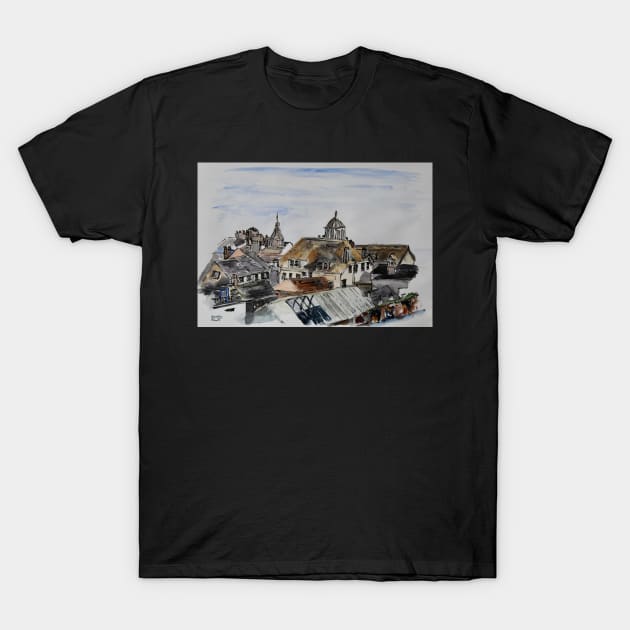 The Rooftops of Lyme Regis in Dorset T-Shirt by bobpetcher